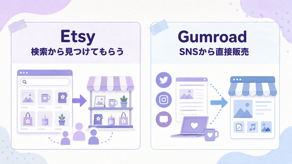 EtsyとGumroadの集客方法の違い