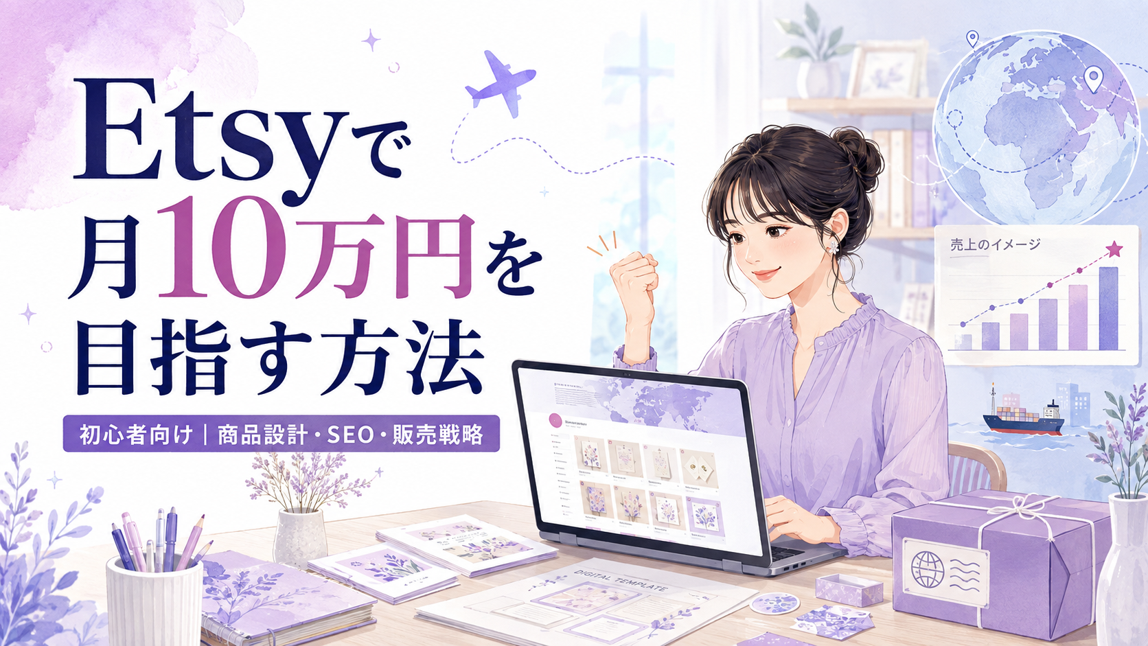 Etsyで月10万円を目指すための商品設計と販売戦略